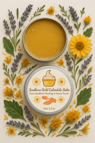 southern gold calendula balm and healing salve by luxe radiant roots skincare