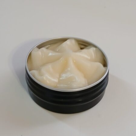 Southern Rose Lip Revival all-natural lip ointment for dry, cracked lips, made with collagen, beeswax, and rose geranium oils.
