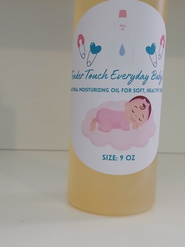 Pure Care, Naturally. Tender Touch Baby Oil – because your baby deserves the best.