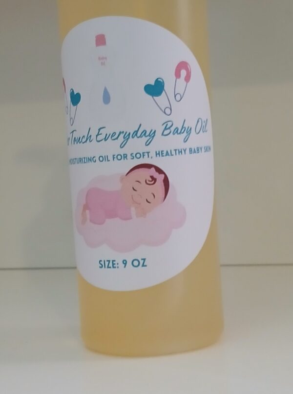 Pure Care, Naturally. Tender Touch Baby Oil – because your baby deserves the best.