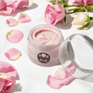 petalsoft rose water face crean by luxe radiant roots skincare