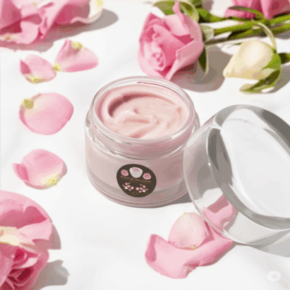 petalsoft rose water face crean by luxe radiant roots skincare