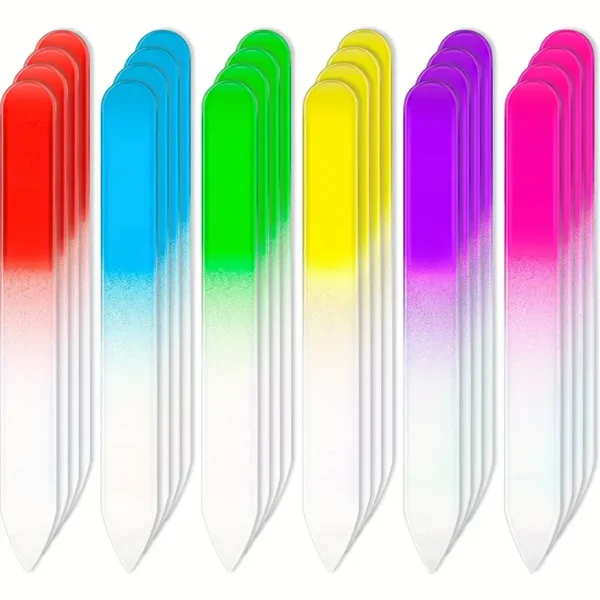 PrismGlow Rainbow Gradient Czech Glass Nail Files