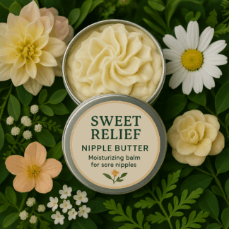 sweet relief nipple butter for sore nipples by luxe radiant roots skincare