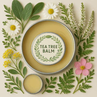 tea tree balm and skin salve by luxe radiant roots skincare