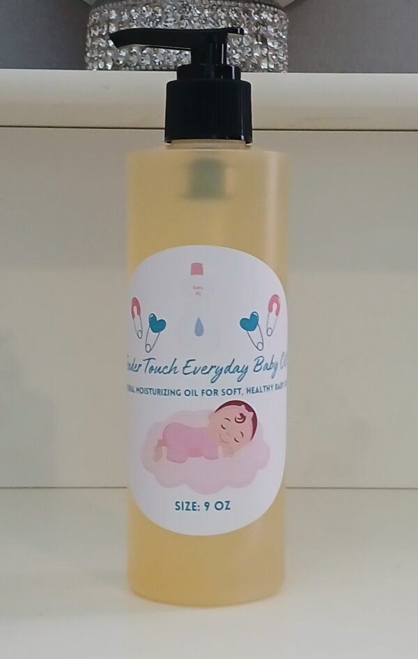 Pure Care, Naturally. Tender Touch Baby Oil – because your baby deserves the best.