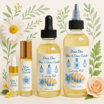 dixie dew glow grow cuticle oil blend by luxe radiant roots skincare