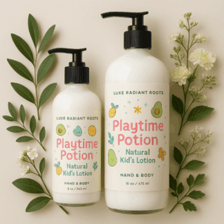 playtime potion natural kid lotion for hand and body by luxe radiant roots skincare