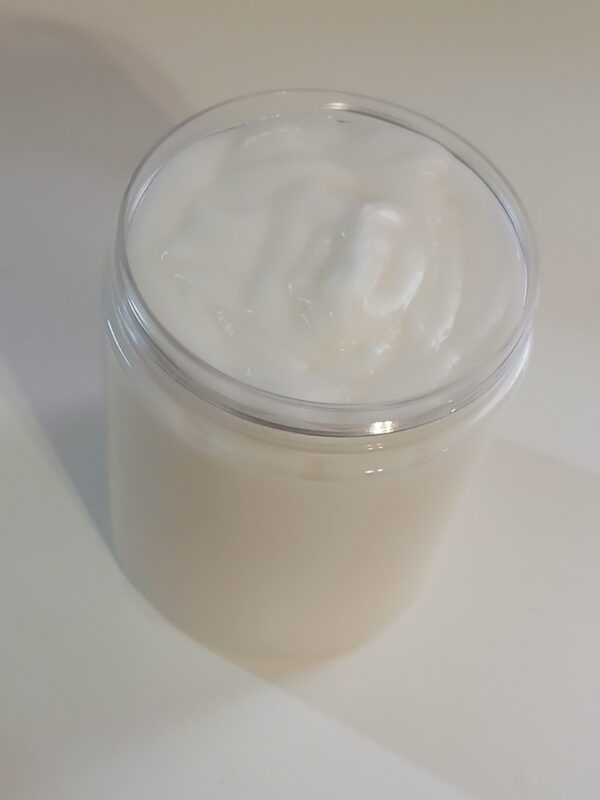 Pure Comfort Baby Cream by Southern Homemadeables, all-natural and non-toxic baby lotion with sweet almond oil, shea butter, and cocoa butter, for soft, nourished baby skin.