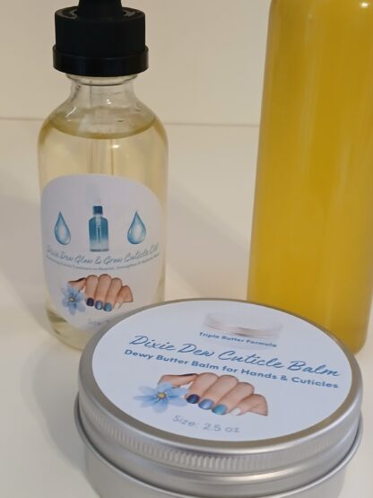 cuticle oil balm and serum bundle for healthy nails