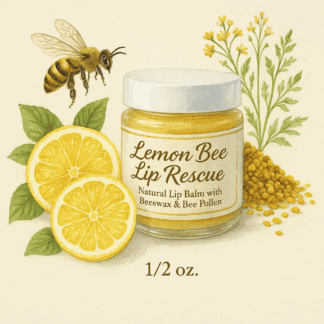 lemon bee lip rescue and dry lip treatment balm by luxe radiant roots skincare