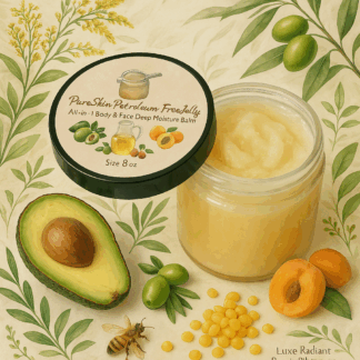 pureskin petroleum free jelly and body gel moisturizer for severe dry skin by luxe radiant roots skincare