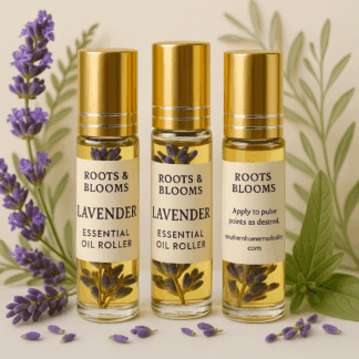 roots blooms lavender blend essential oil roller by luxe radiant roots skincare