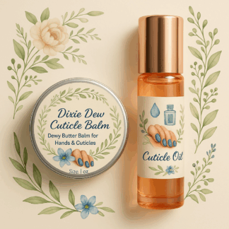 Mini Cuticle Care Duo: 2-Piece Dixie Dew Nail & Cuticle Set