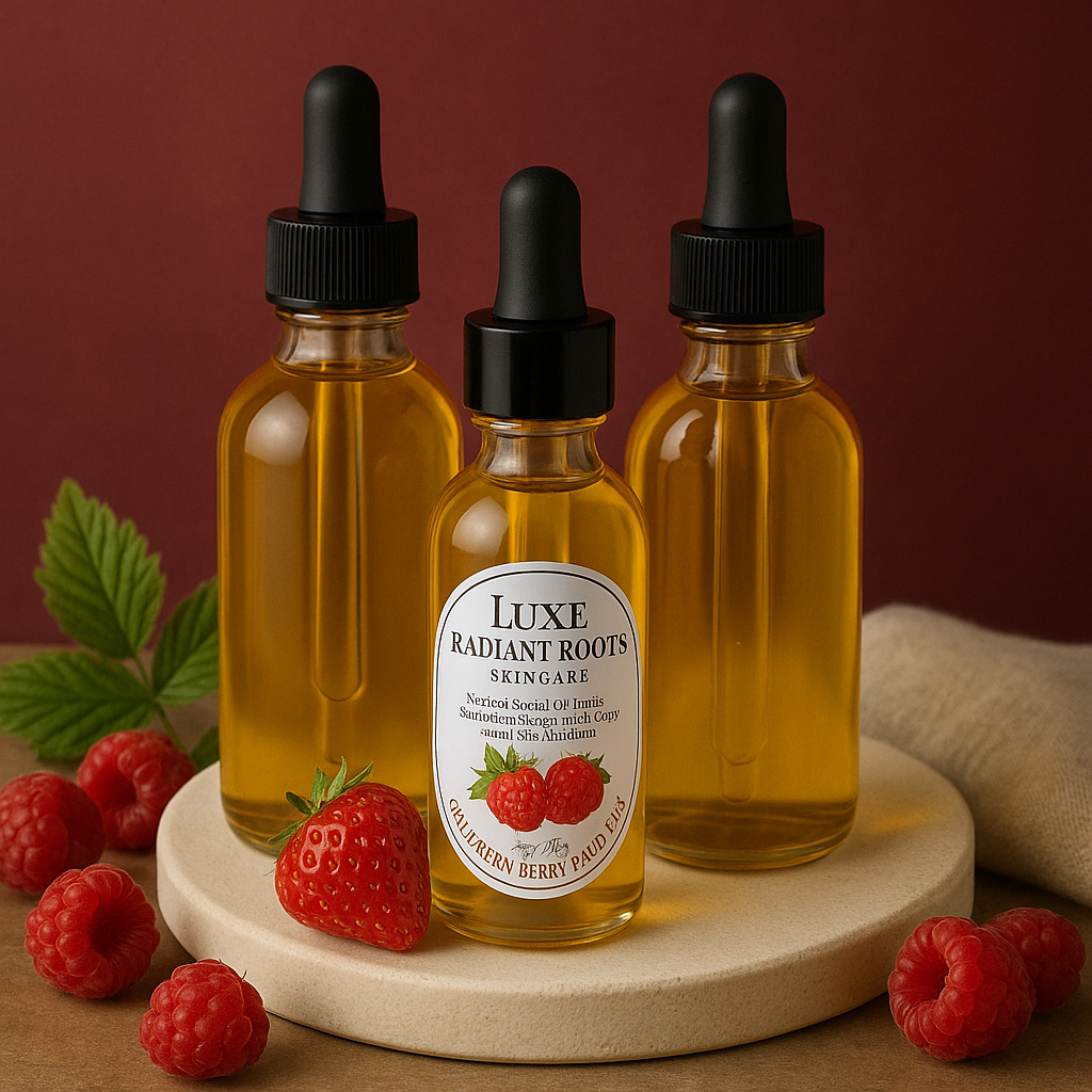 natural glow face oil and southern berry radiance oil by luxe radiant roots skincare