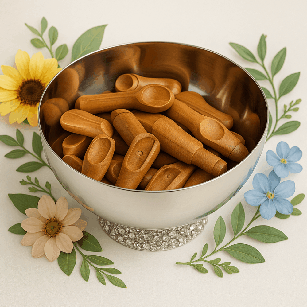 rustic spa scoops for beauty products