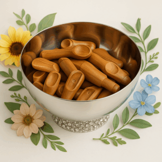 rustic spa scoops for beauty products