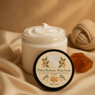 velvet body cream moisturizer by luxe radiant roots skincare