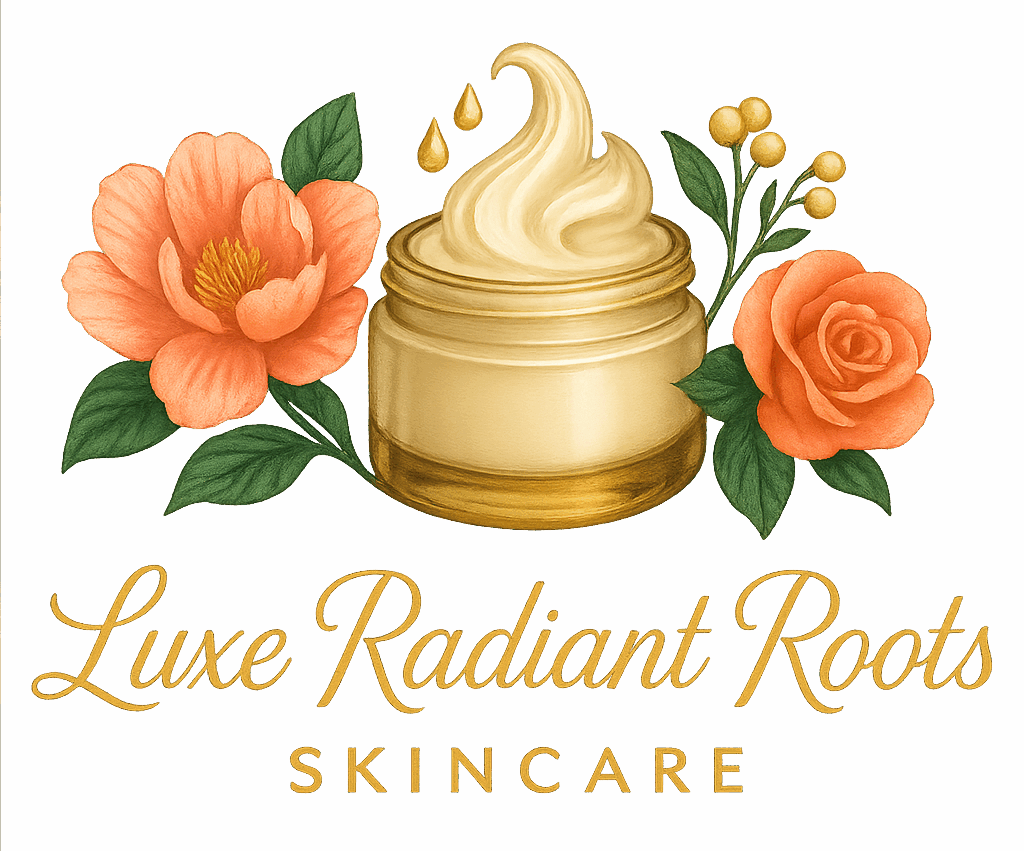 luxe radiant roots skincare new website logo
